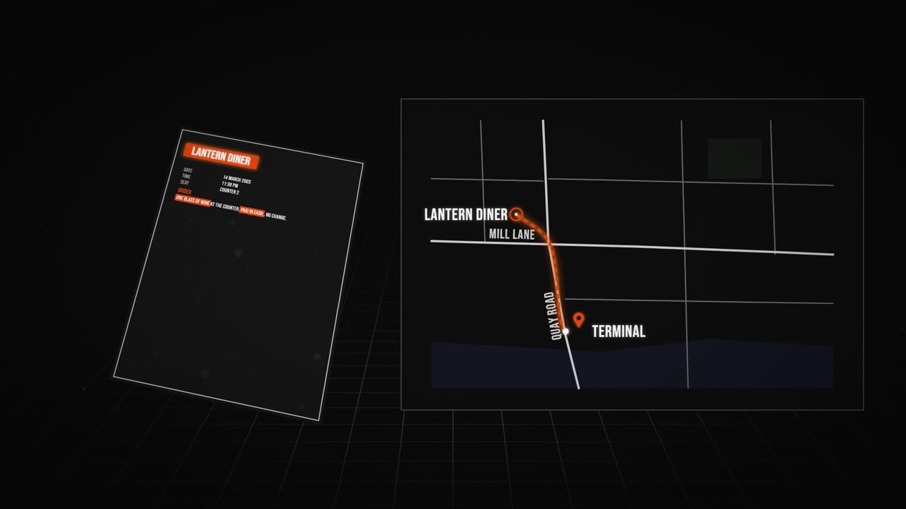 Evidence sheet and street map of the route